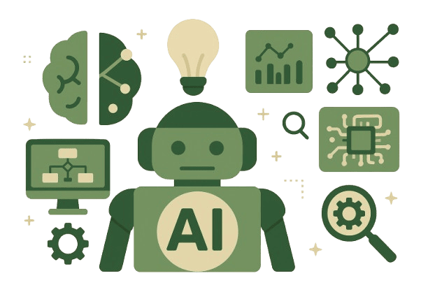 Slimme oplossingen en AI illustratie